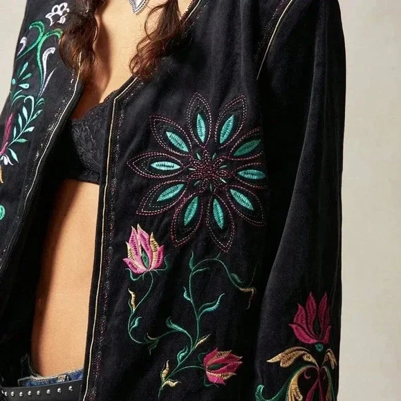 Black Casual Women's Knitted Lantern Long Sleeve Loose Regular Cardigan - Picture 9 of 9